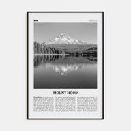 Mount Hood Travel B&W Poster