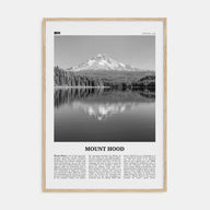Mount Hood Travel B&W Poster