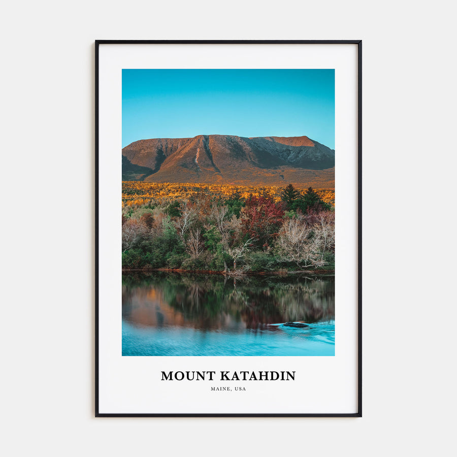 Mount Katahdin Portrait Color Poster