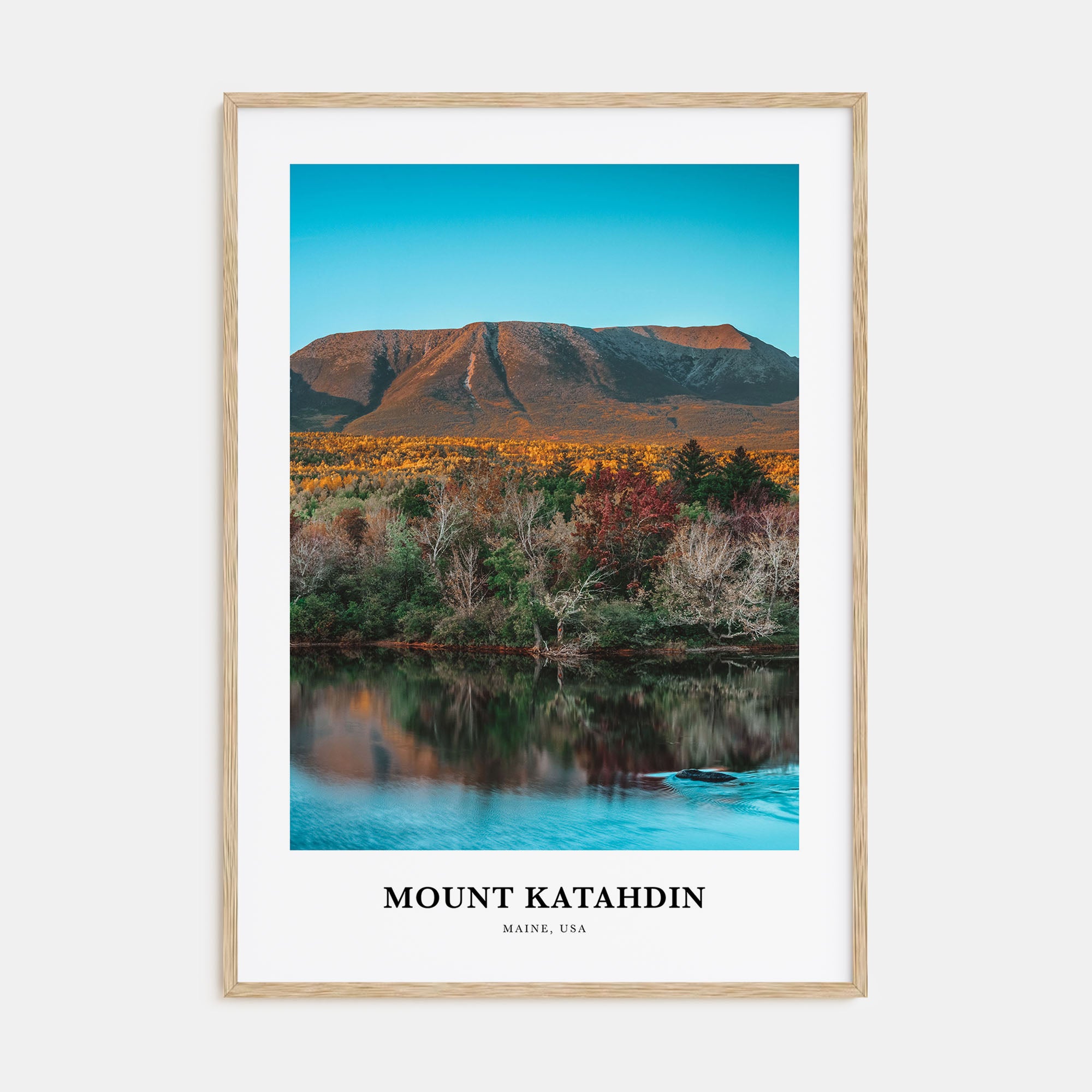 Mount Katahdin Portrait Color Poster