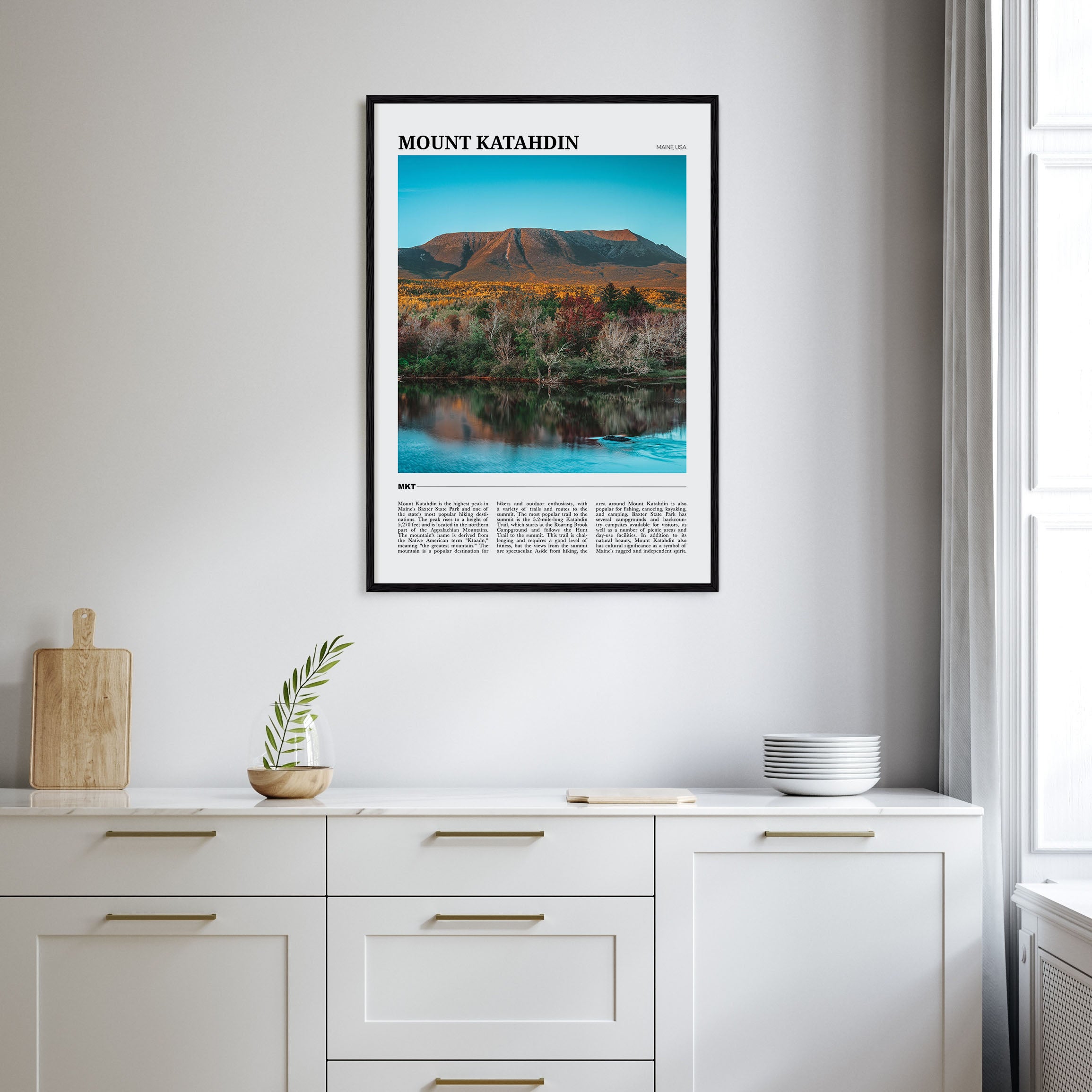 Mount Katahdin Travel Color Poster