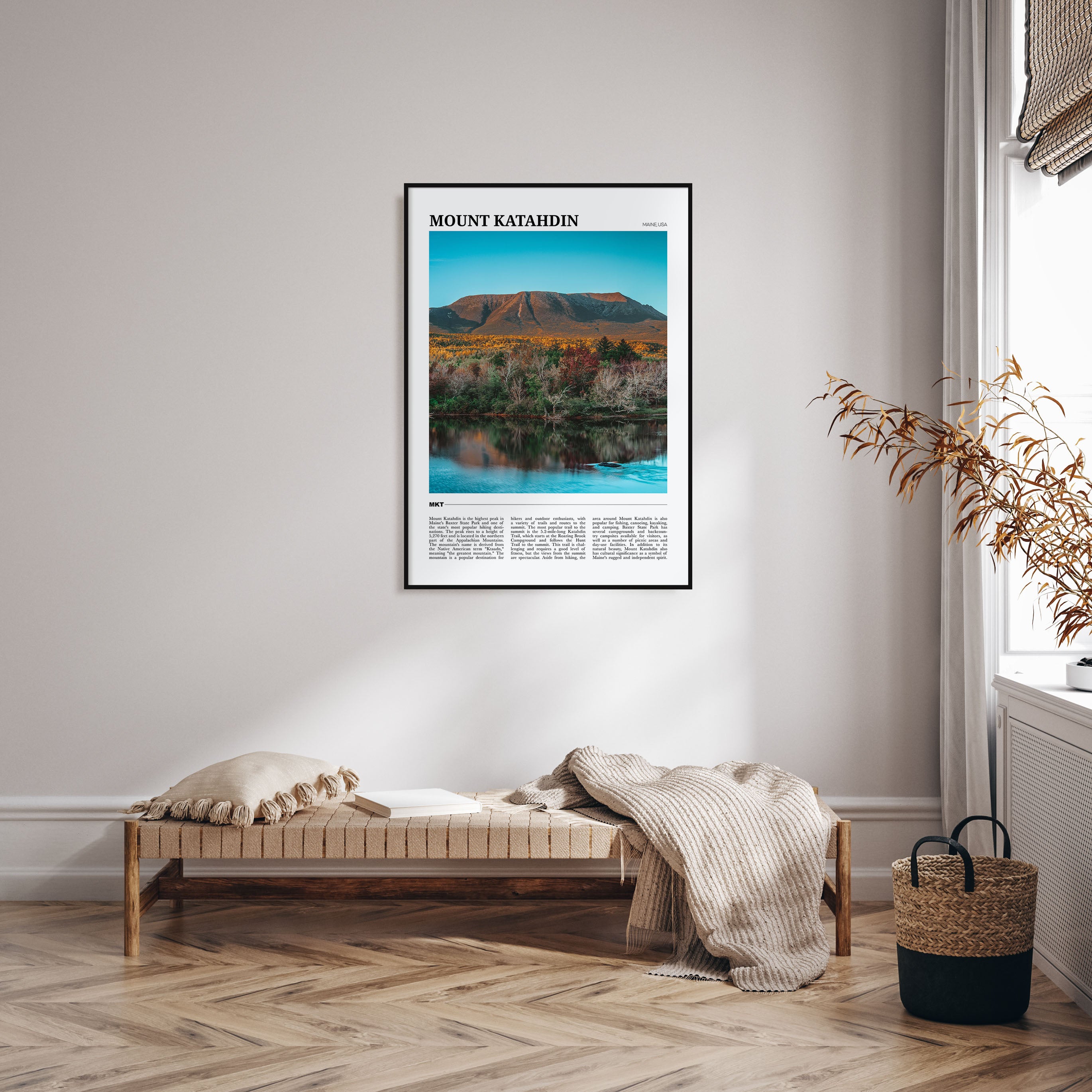 Mount Katahdin Travel Color Poster