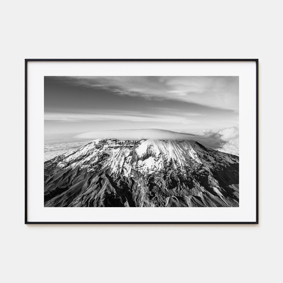 Mount Kilimanjaro Landscape B&W Poster