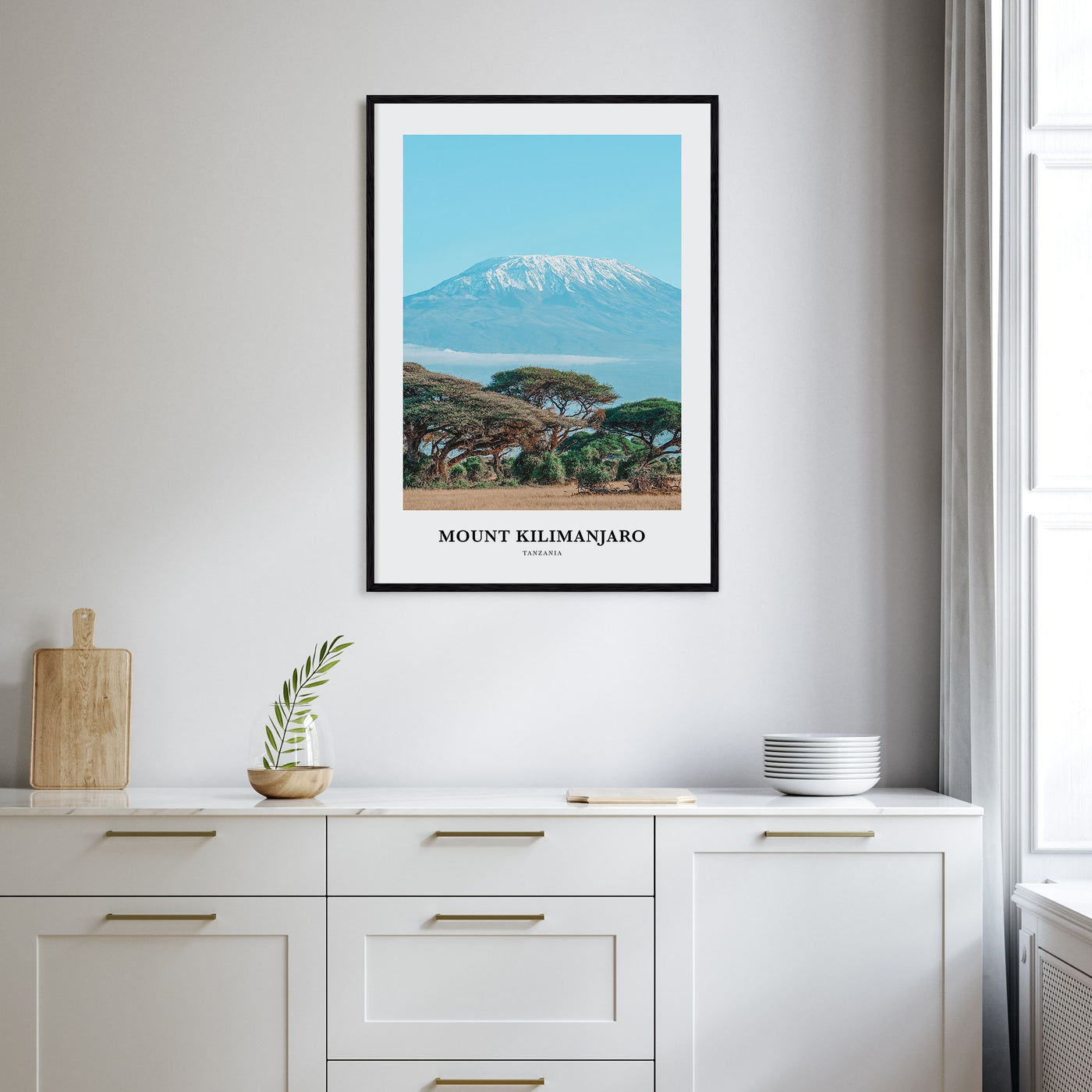 Mount Kilimanjaro Portrait Color Poster