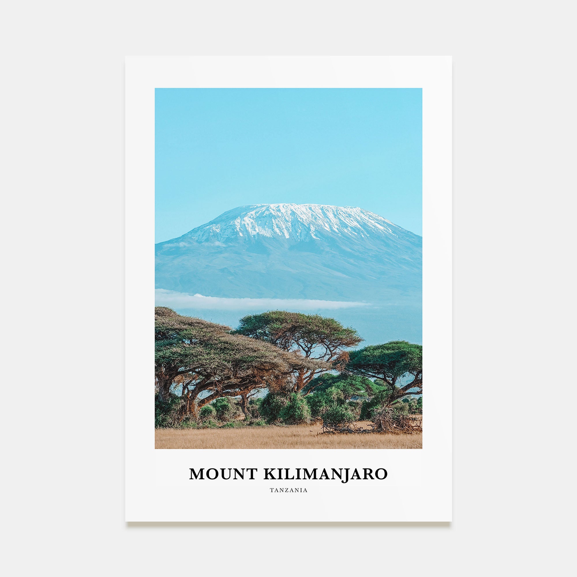 Mount Kilimanjaro Portrait Color Poster