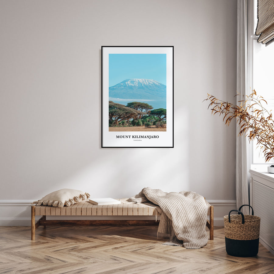 Mount Kilimanjaro Portrait Color Poster