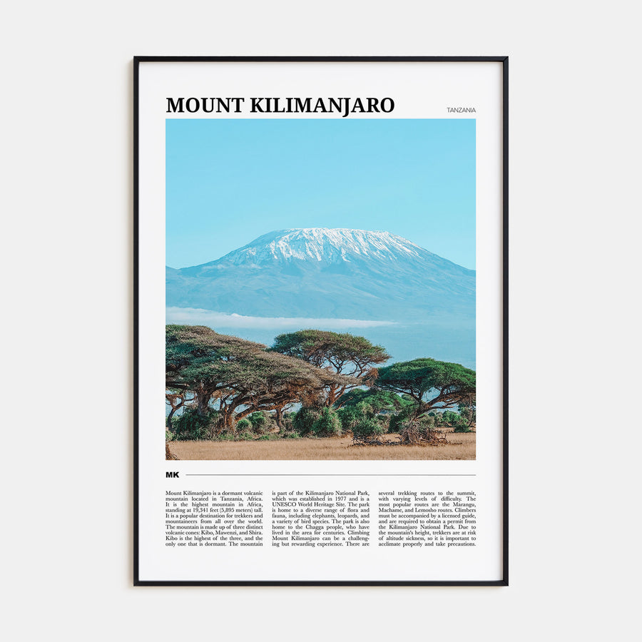 Mount Kilimanjaro Travel Color Poster