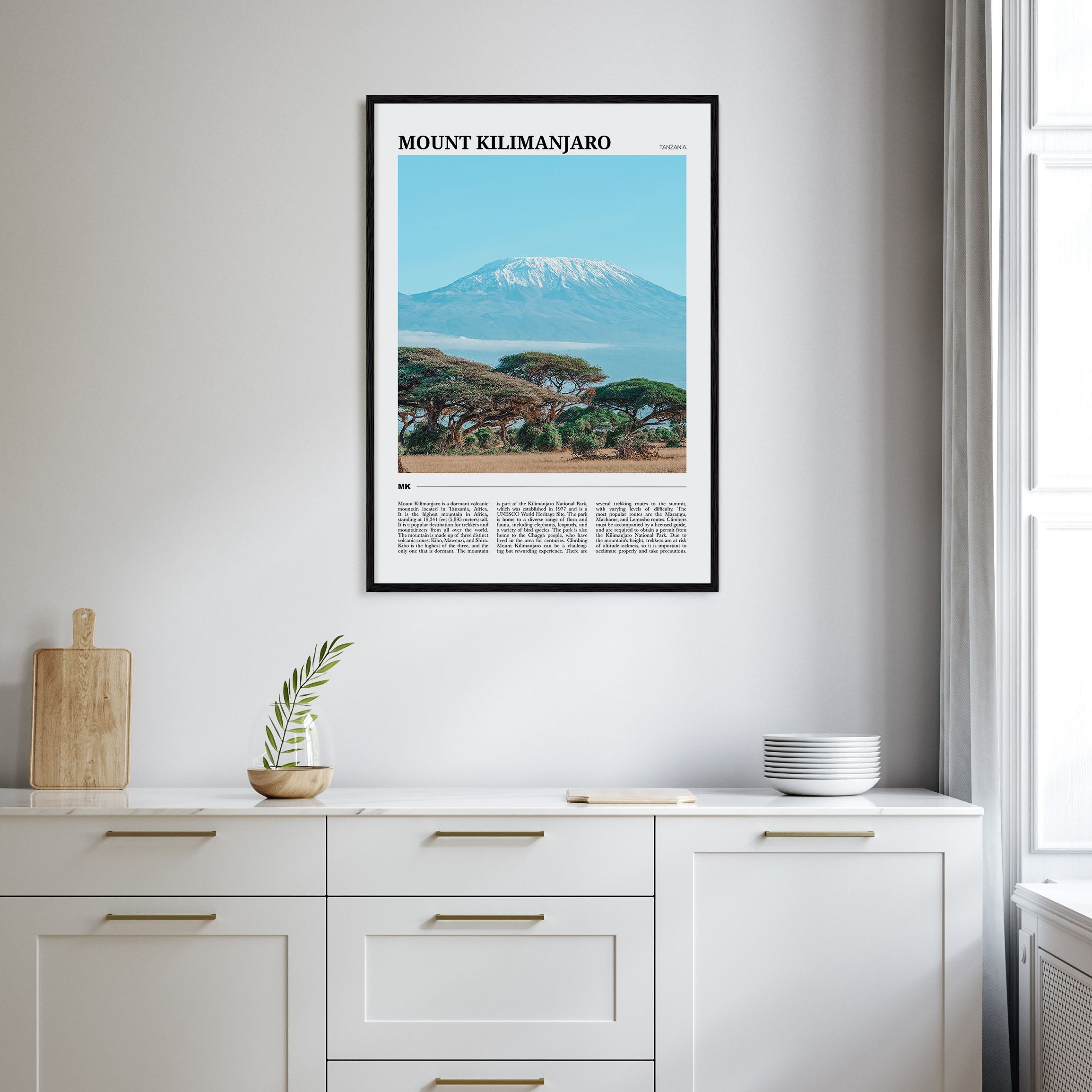 Mount Kilimanjaro Travel Color Poster