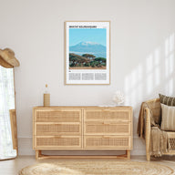 Mount Kilimanjaro Travel Color Poster