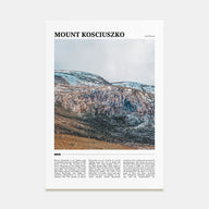 Mount Kosciuszko Travel Color Poster
