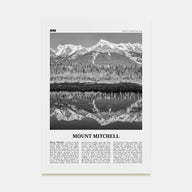 Mount Mitchell Travel B&W Poster
