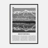 Mount Mitchell Travel B&W Poster