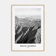 Mount Olympus Portrait B&W Poster