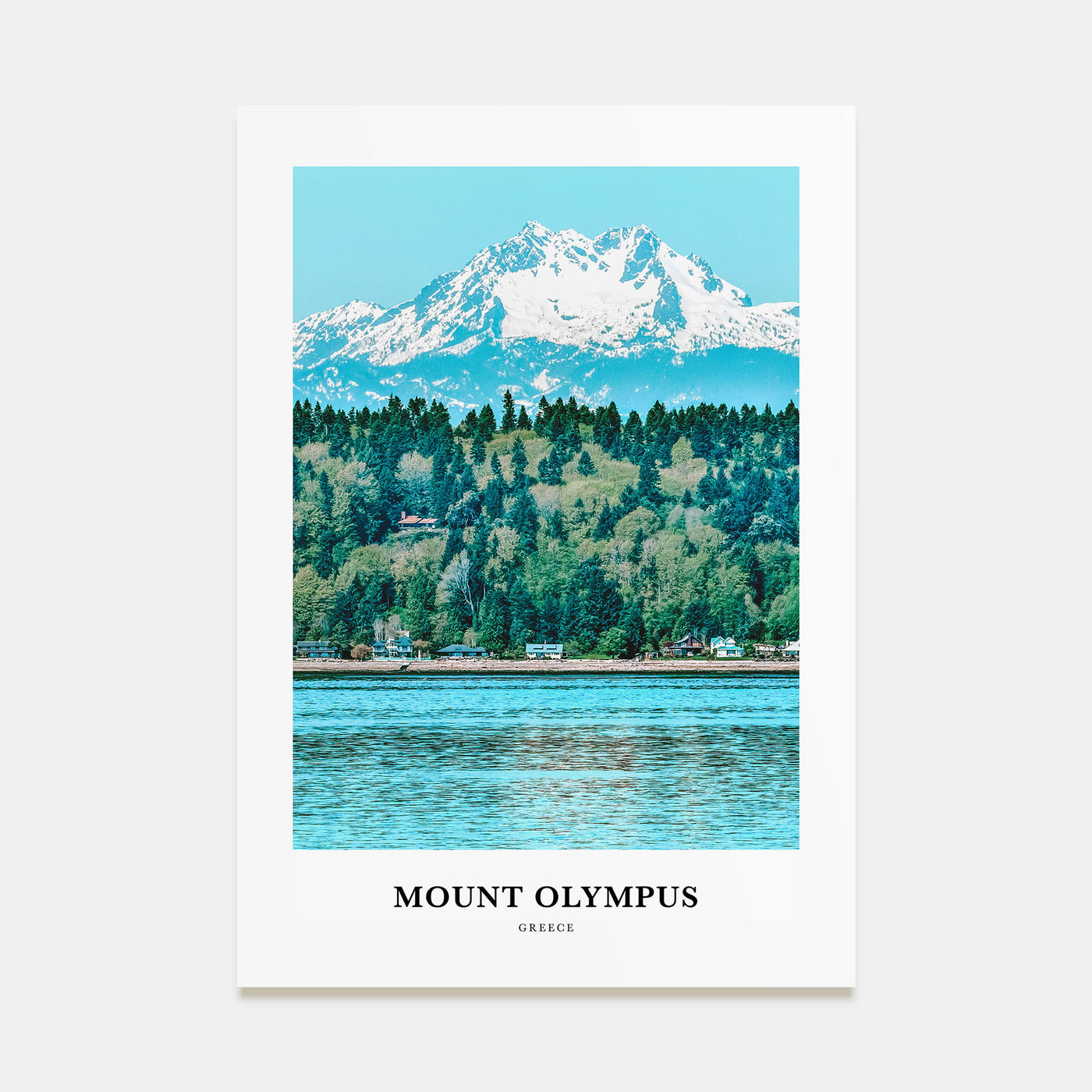 Mount Olympus Portrait Color Poster