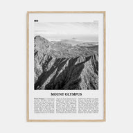 Mount Olympus Travel B&W Poster