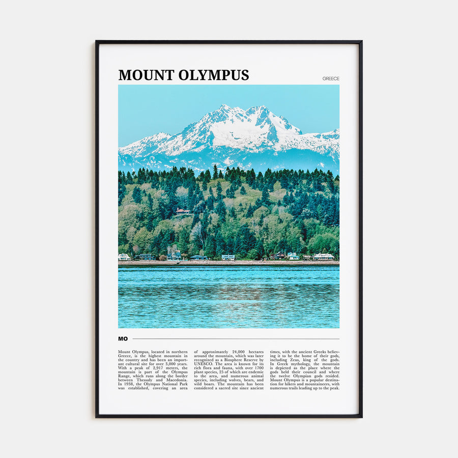 Mount Olympus Travel Color Poster