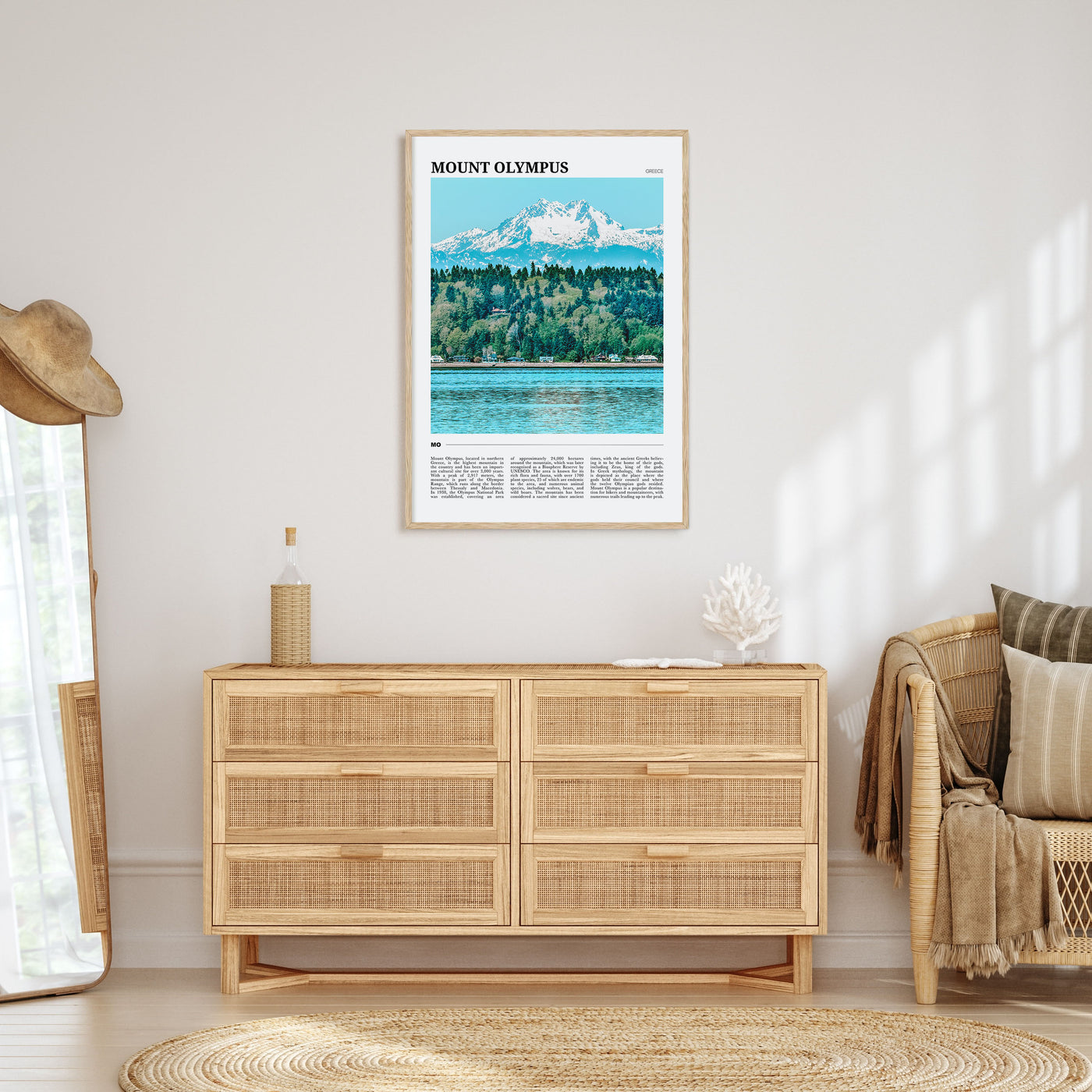 Mount Olympus Travel Color Poster