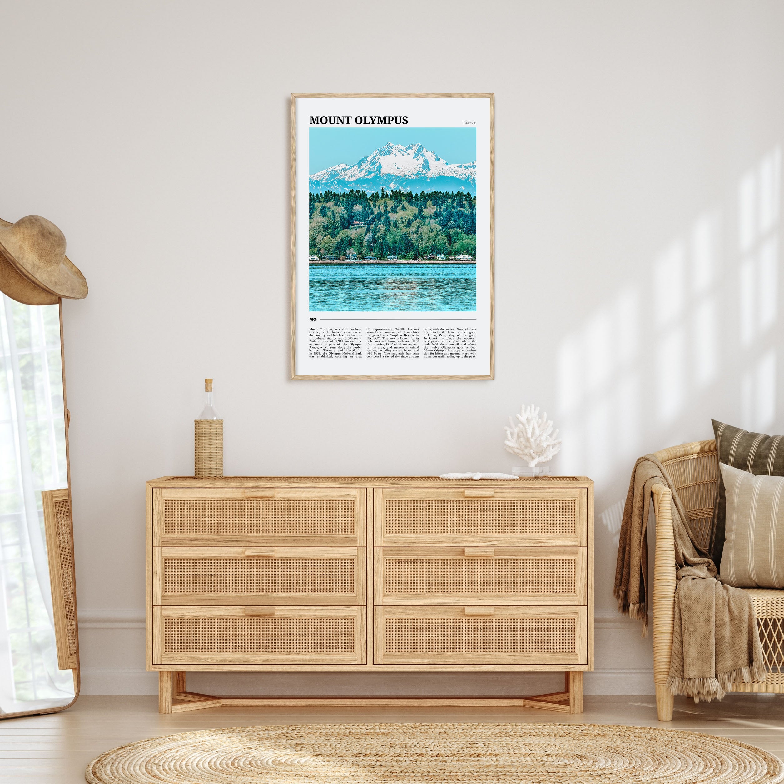 Mount Olympus Travel Color Poster