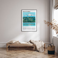 Mount Olympus Travel Color Poster