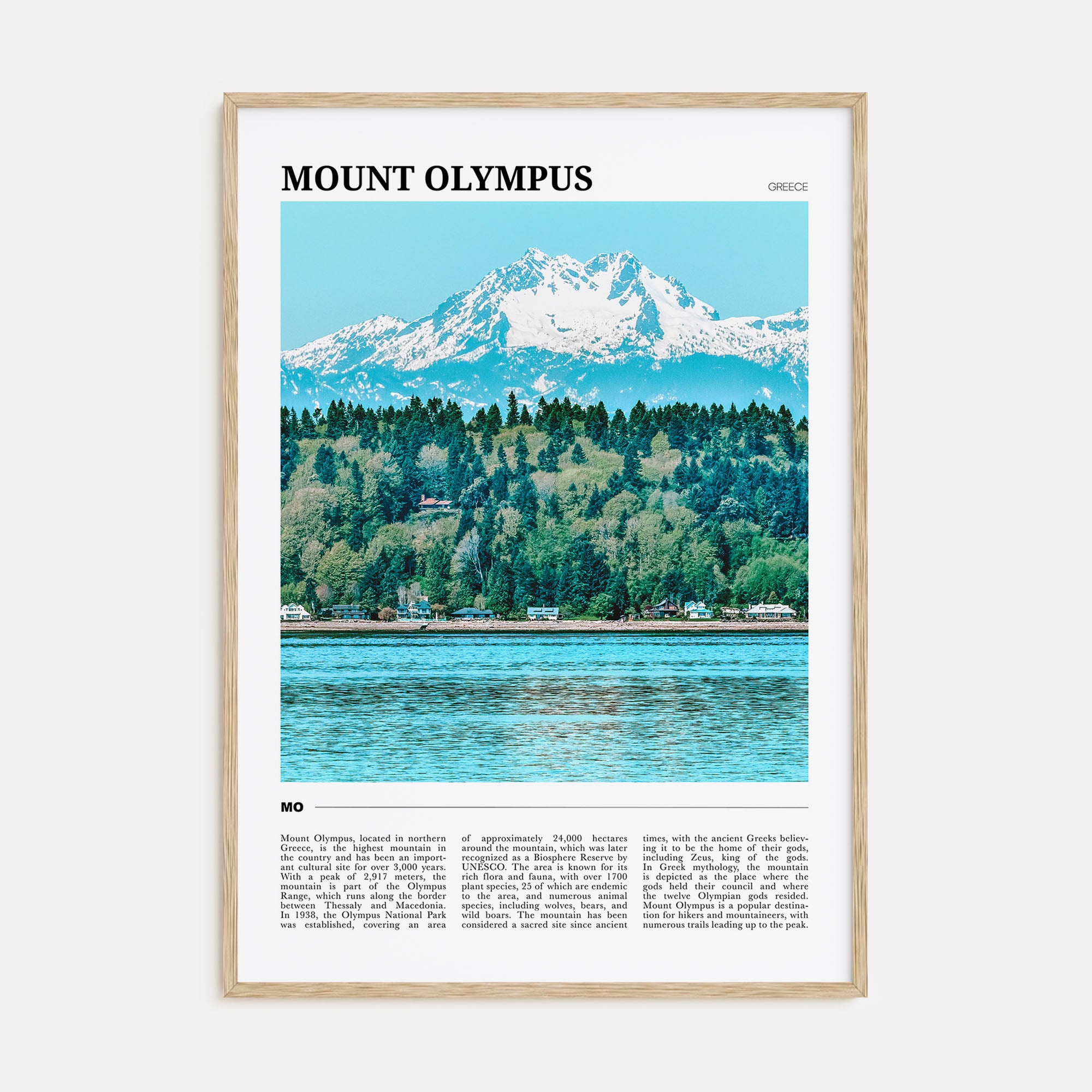 Mount Olympus Travel Color Poster