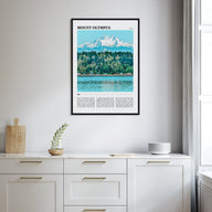 Mount Olympus Travel Color Poster