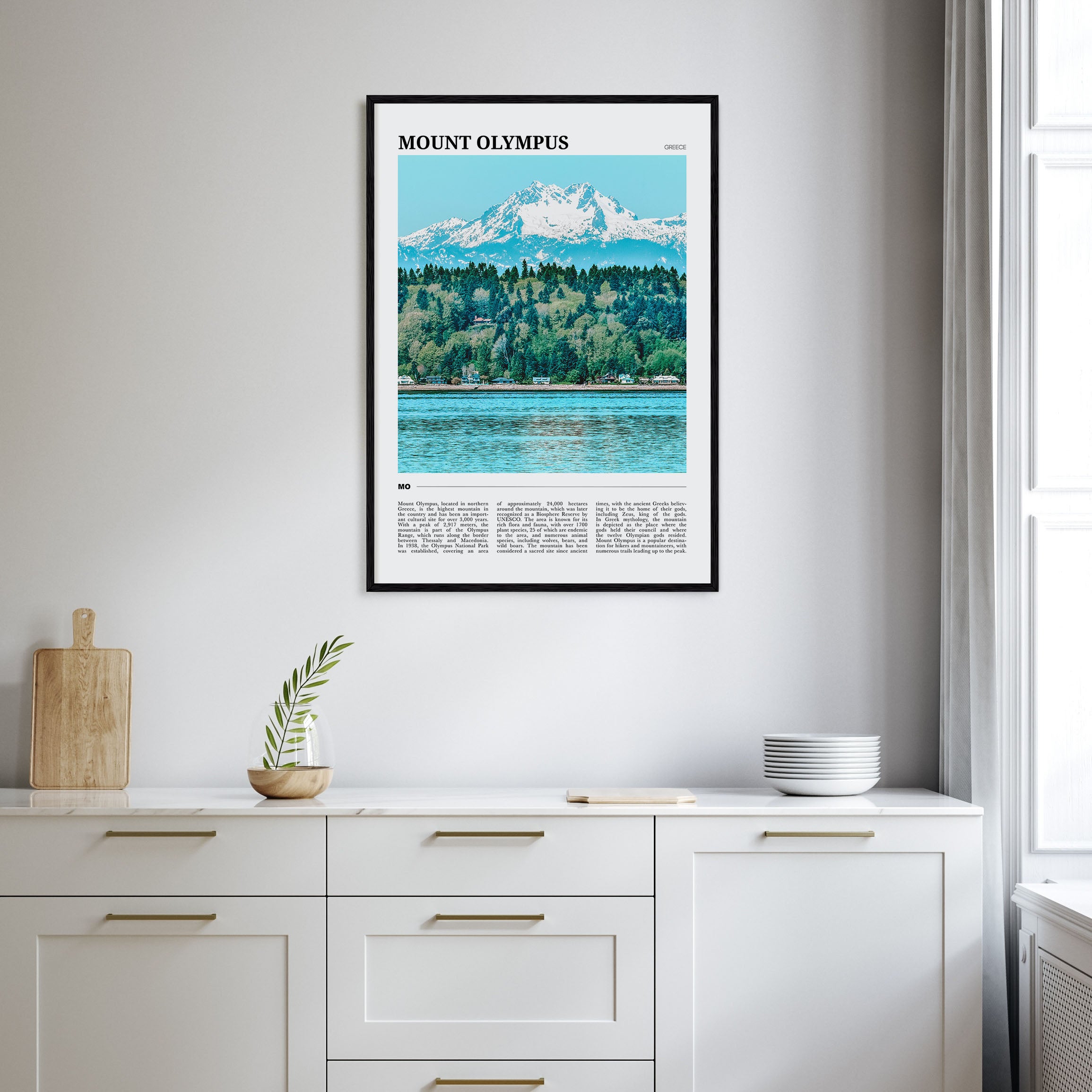 Mount Olympus Travel Color Poster