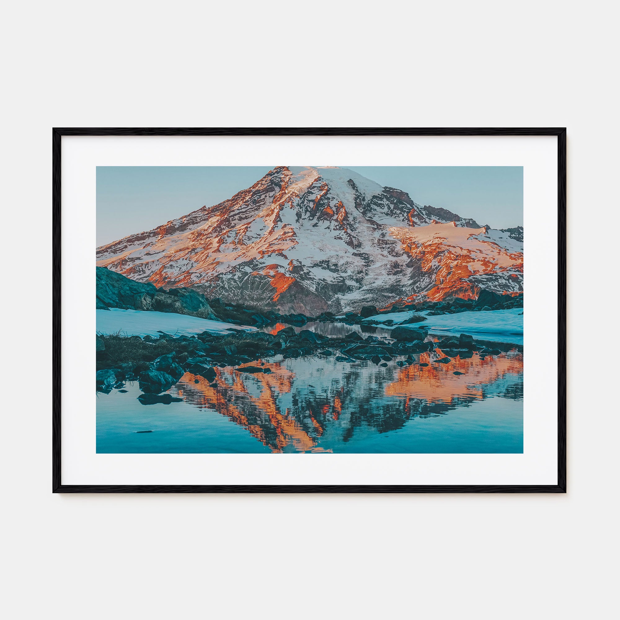 Mount Rainier Landscape Color Poster