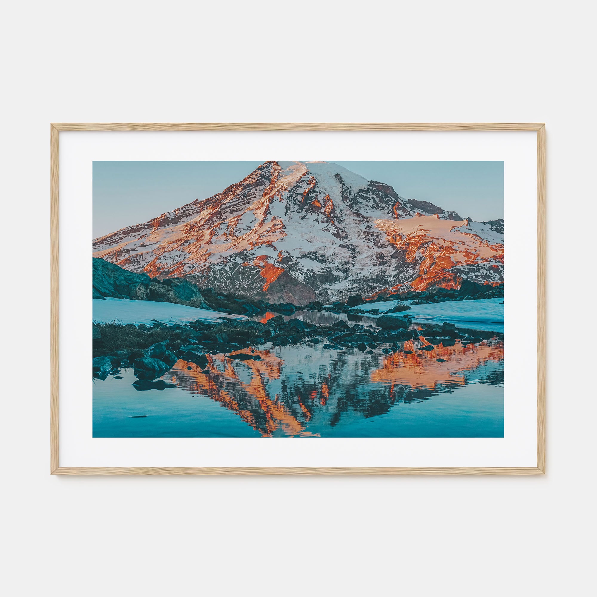 Mount Rainier Landscape Color Poster