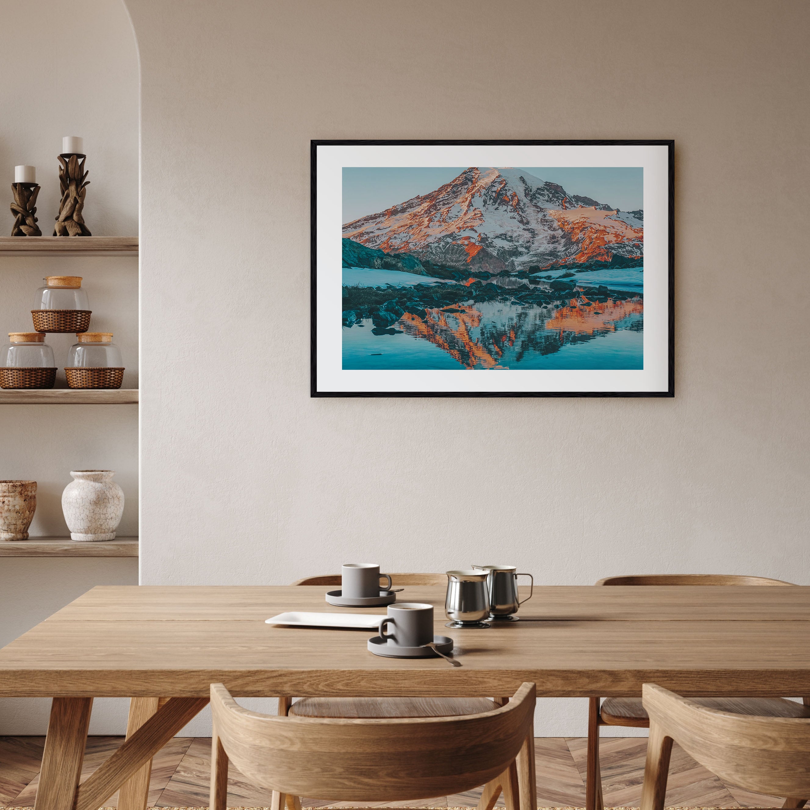 Mount Rainier Landscape Color Poster