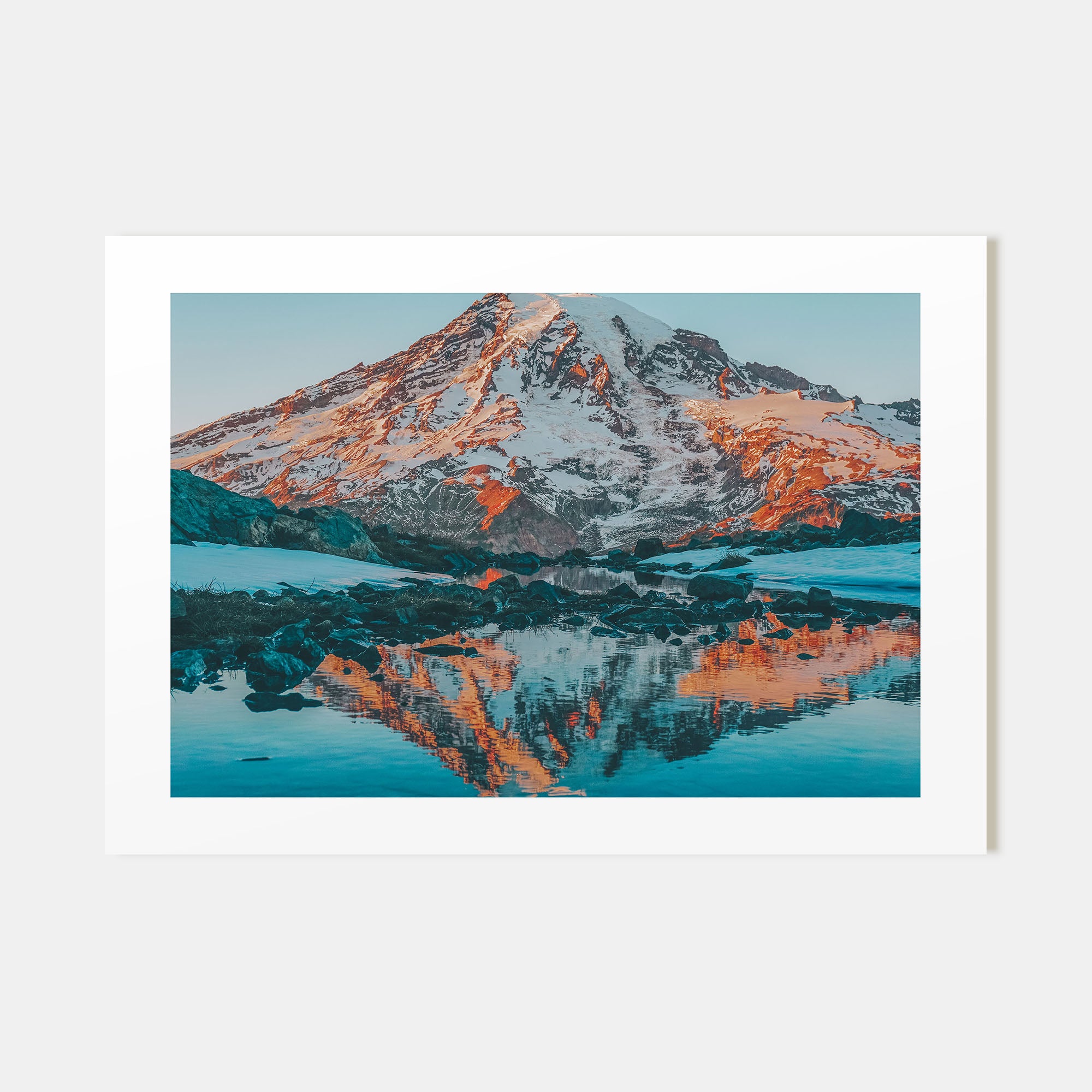 Mount Rainier Landscape Color Poster