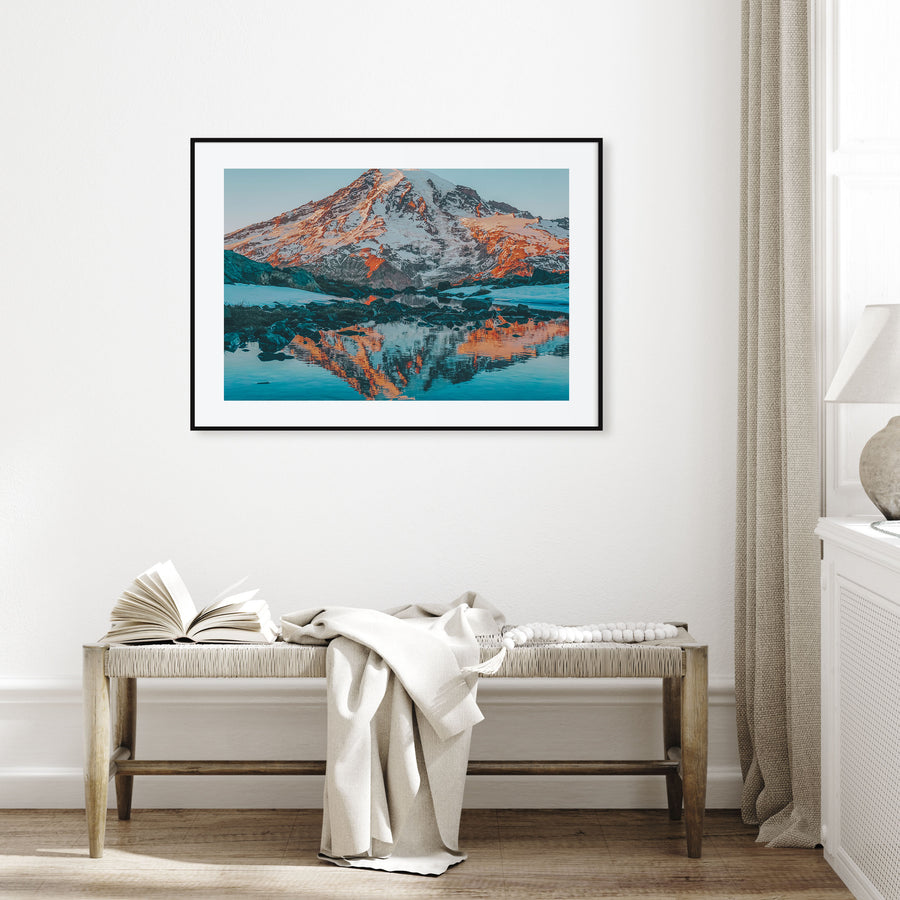 Mount Rainier Landscape Color Poster