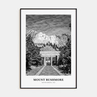 Mount Rushmore Portrait B&W Poster