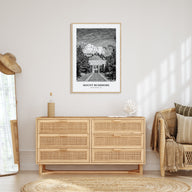 Mount Rushmore Portrait B&W Poster