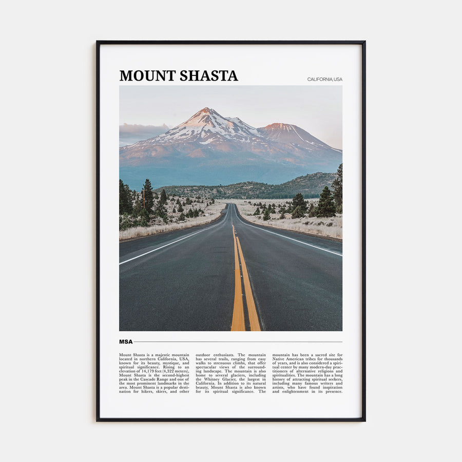 Mount Shasta Travel Color Poster