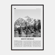 Mount Shuksan Travel B&W Poster