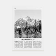 Mount Shuksan Travel B&W Poster