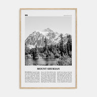 Mount Shuksan Travel B&W Poster