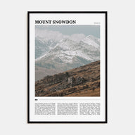Mount Snowdon Travel Color Poster
