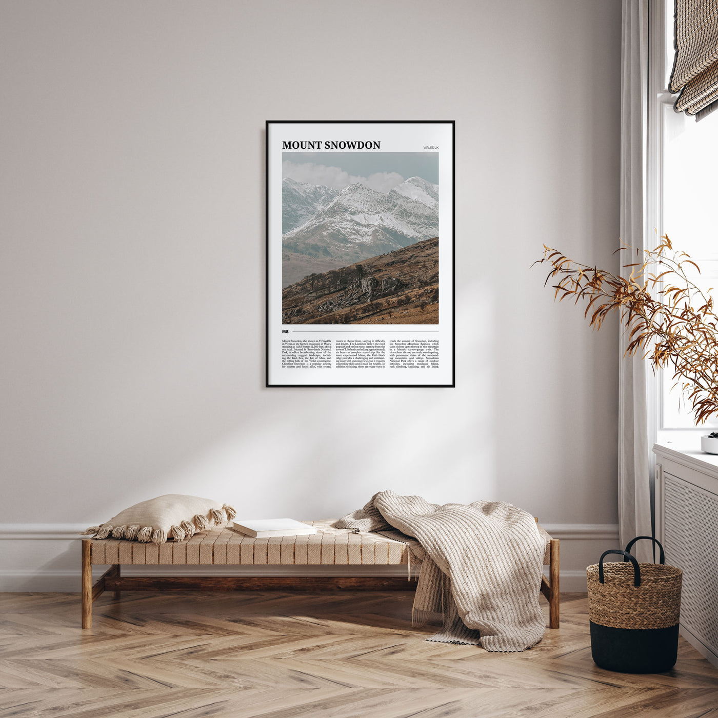 Mount Snowdon Travel Color Poster