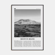 Mount St. Helens Travel B&W Poster
