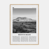 Mount St. Helens Travel B&W Poster