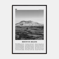 Mount St. Helens Travel B&W Poster