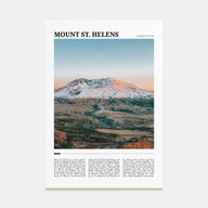 Mount St. Helens Travel Color Poster
