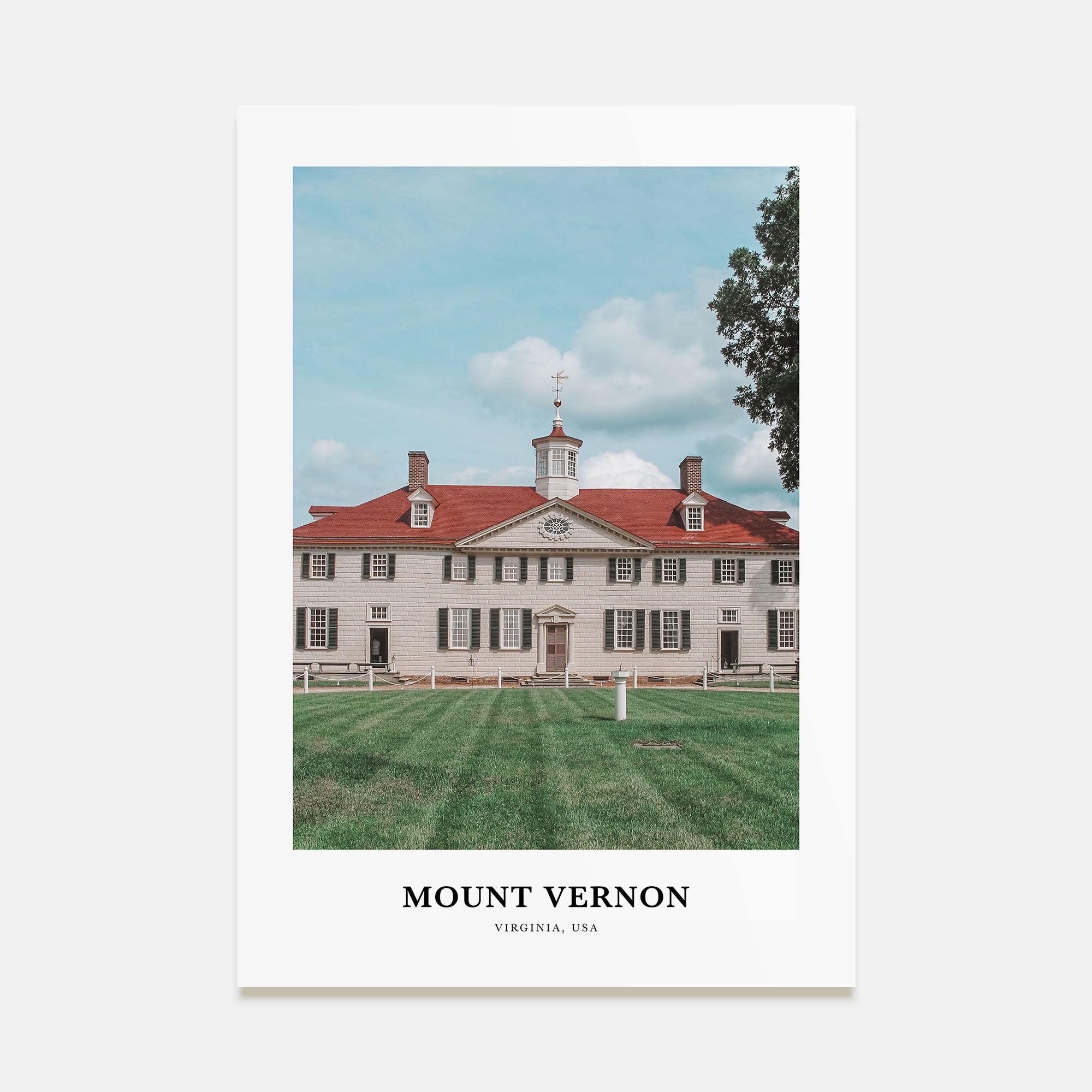 Mount Vernon Portrait Color Poster