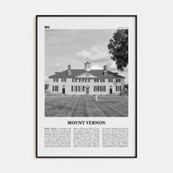Mount Vernon Travel B&W Poster