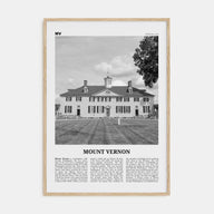 Mount Vernon Travel B&W Poster