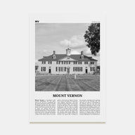 Mount Vernon Travel B&W Poster