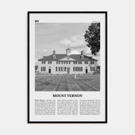 Mount Vernon Travel B&W Poster