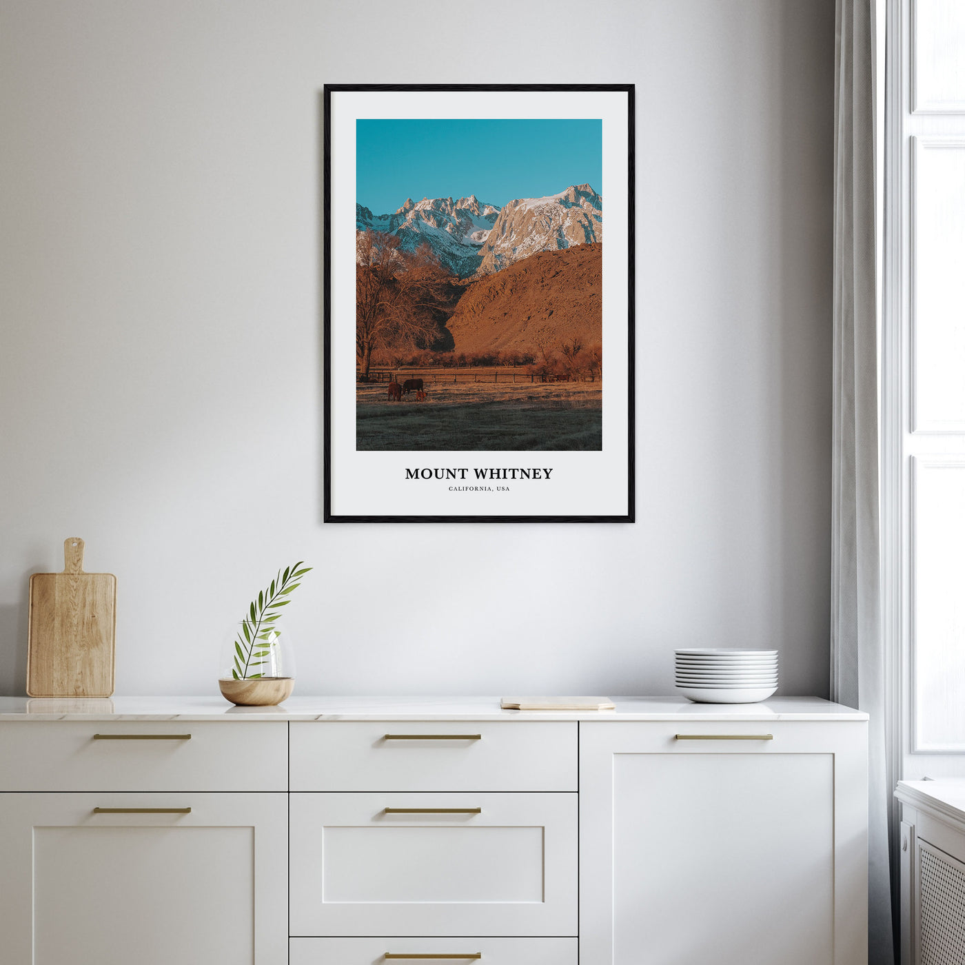 Mount Whitney Portrait Color Poster