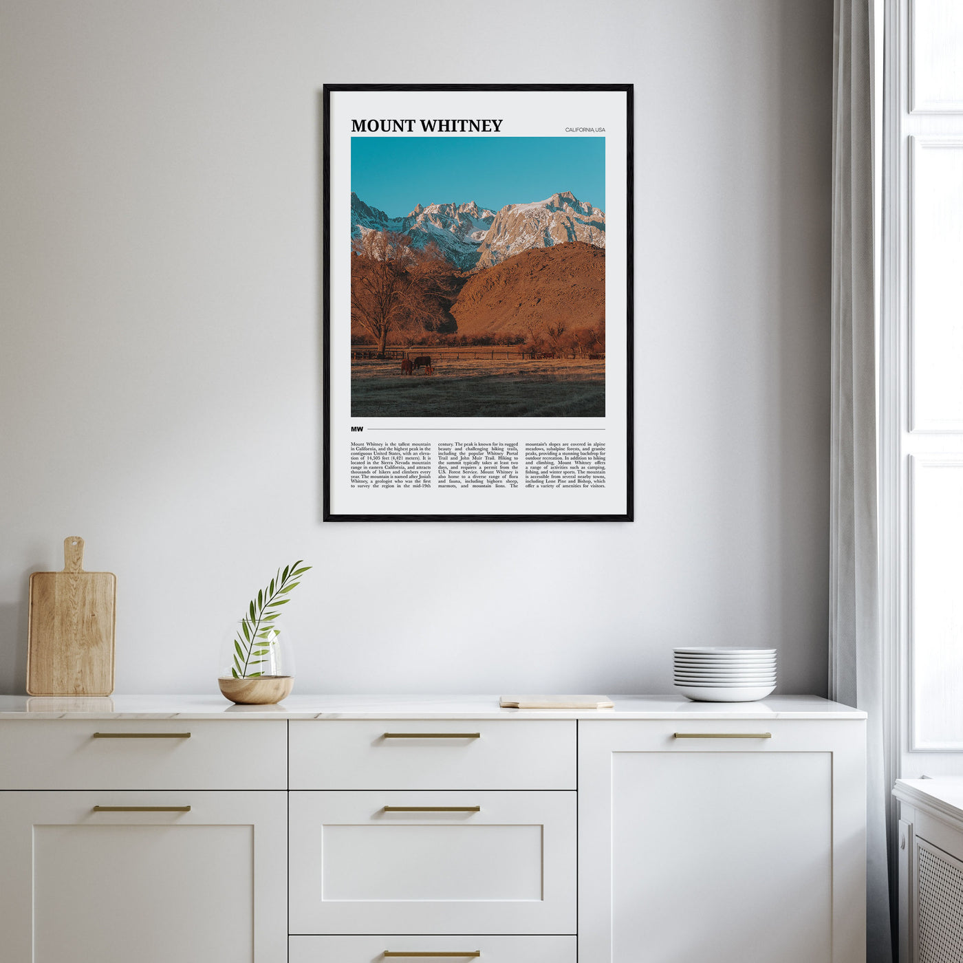 Mount Whitney Travel Color Poster
